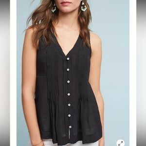 Maeve Pintucked Sleeveless Blouse